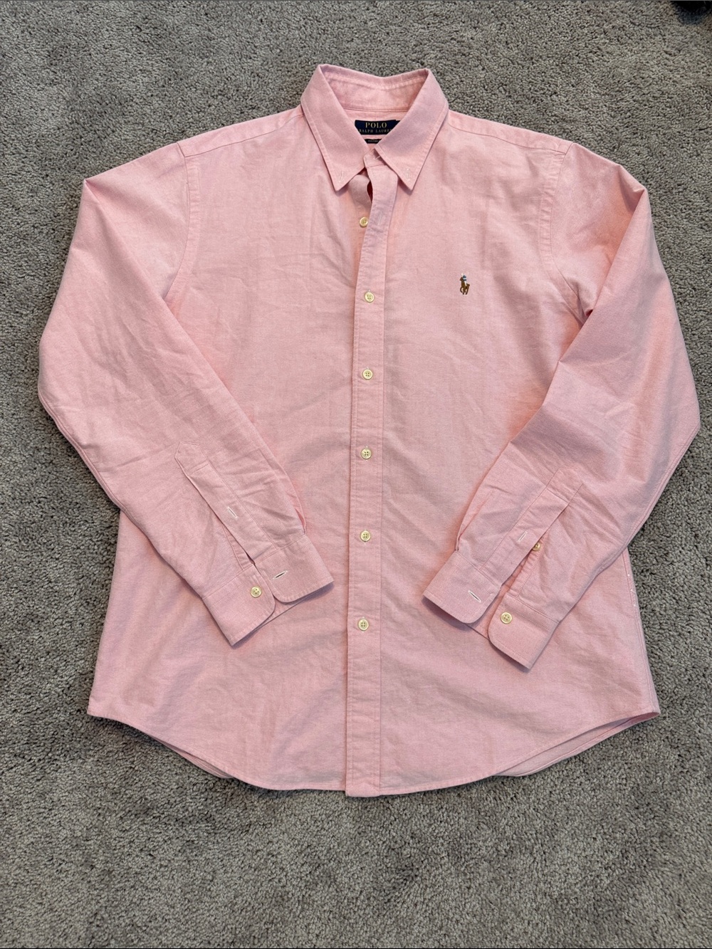 Polo by Ralph Lauren Light Pink Long-Sleeve Button-Down Shirt